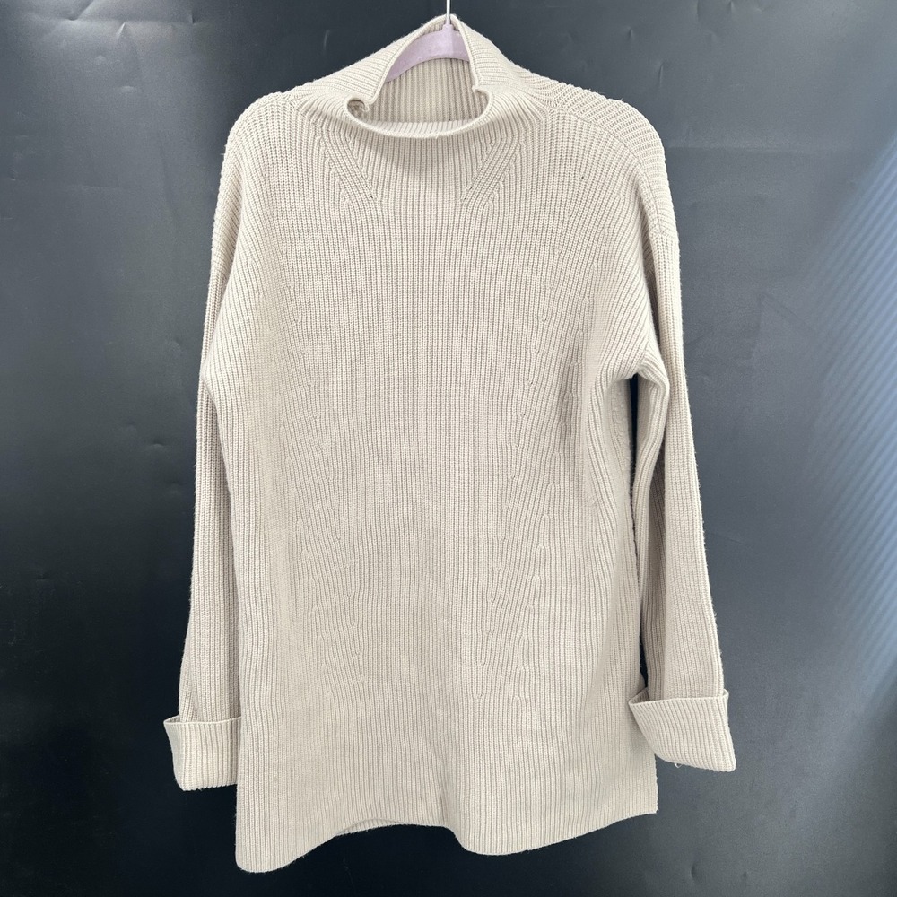Lysse oversized funnel neck fisherman minimalist sweater cream effortless chicL